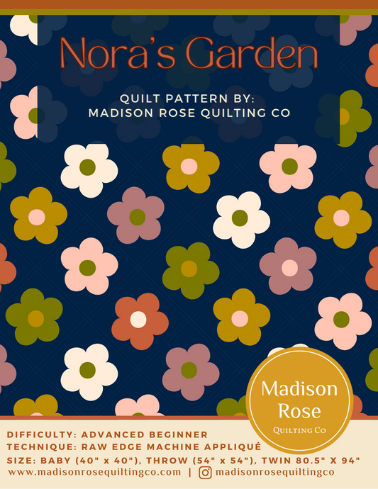 Nora's Garden Quilt Pattern (Digital Download)