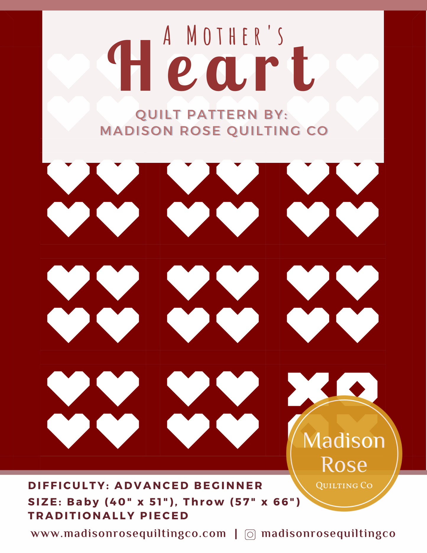 A Mother's Heart Quilt Pattern (Digital Download)