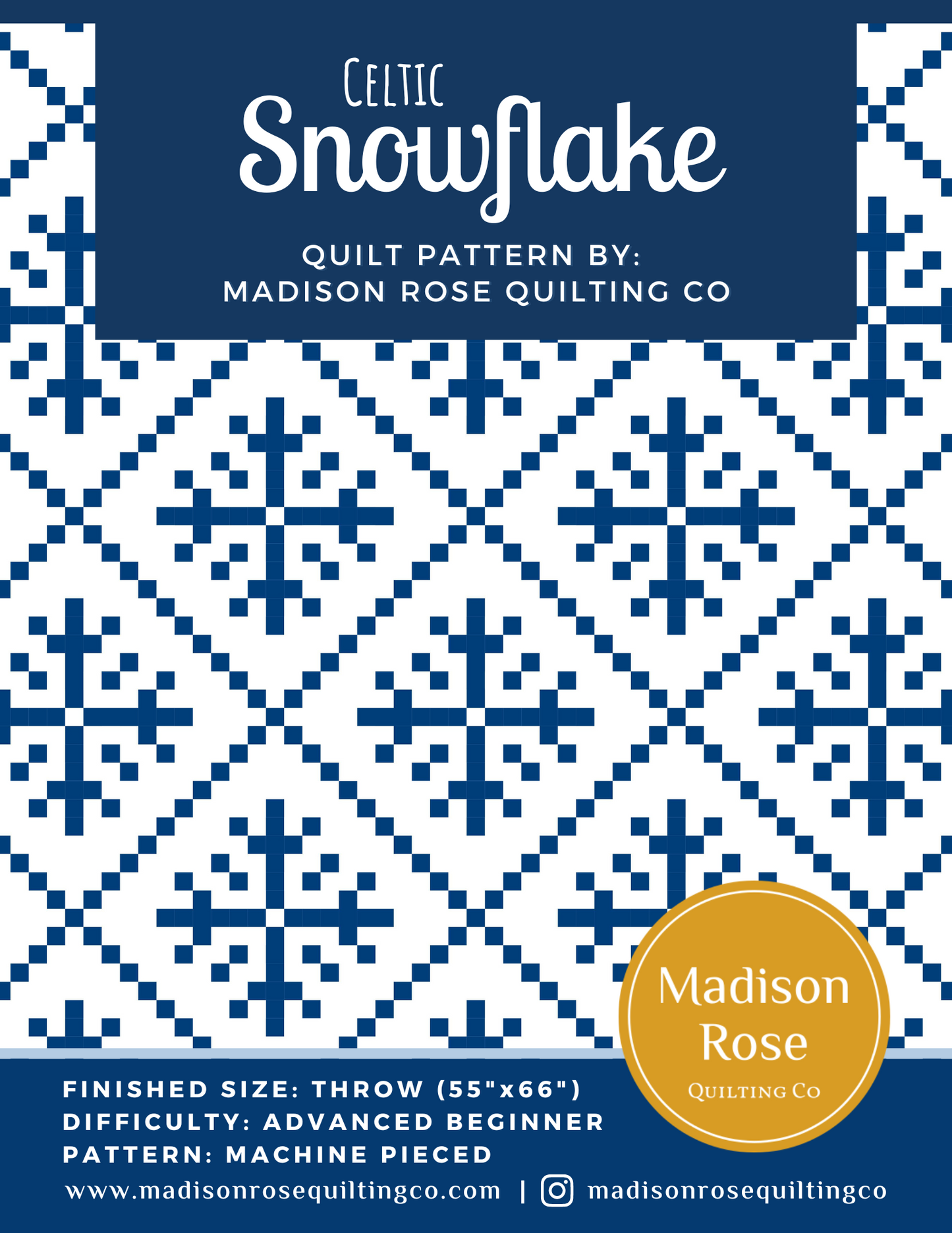 Celtic Snowflake Paper Pattern - Pack of 3 - M108