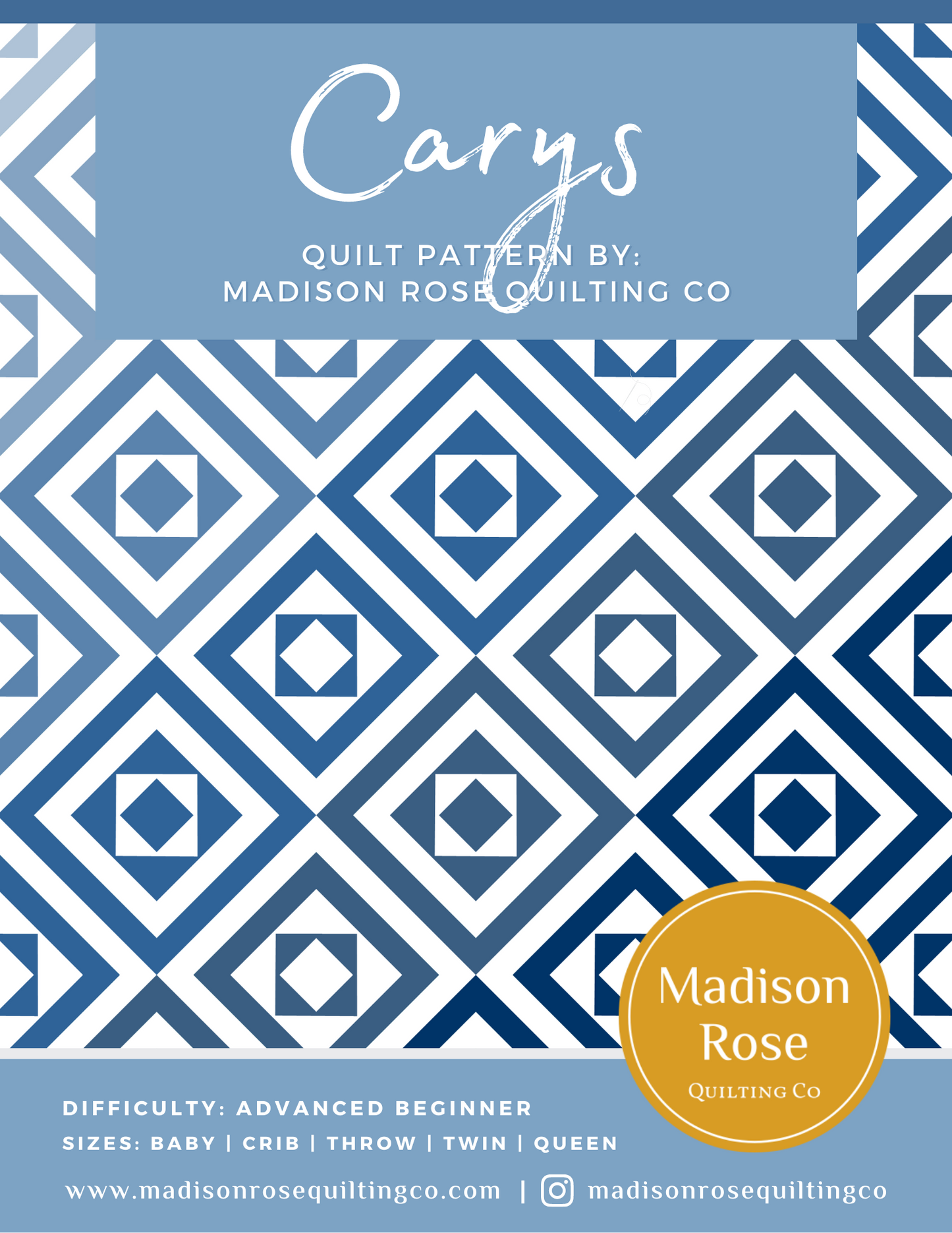 Carys Quilt Pattern cover