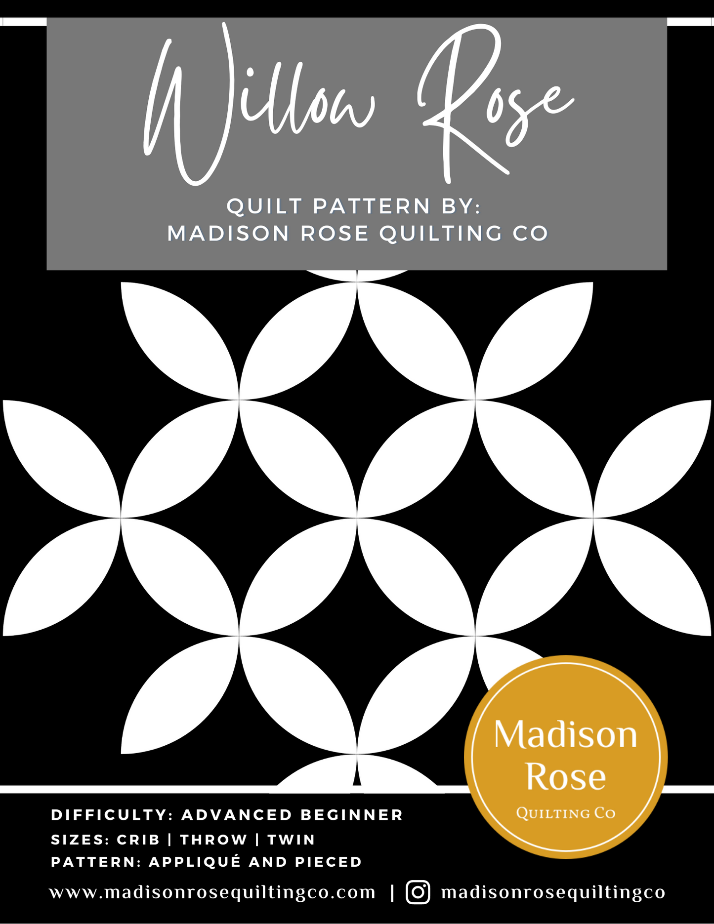 Willow Rose Paper Patterns - Pack of 3 - M103