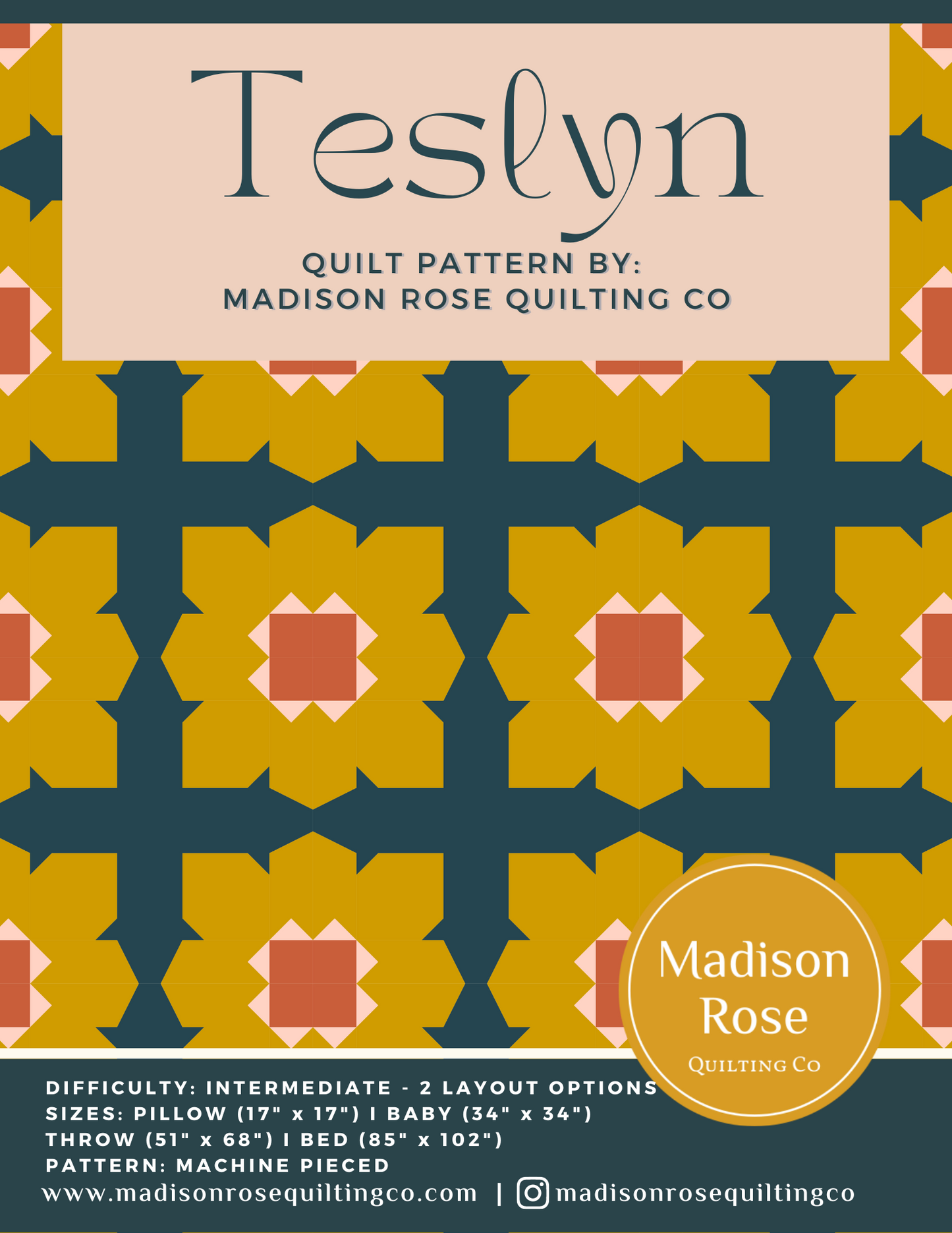 Teslyn Quilt Pattern (Digital Download)