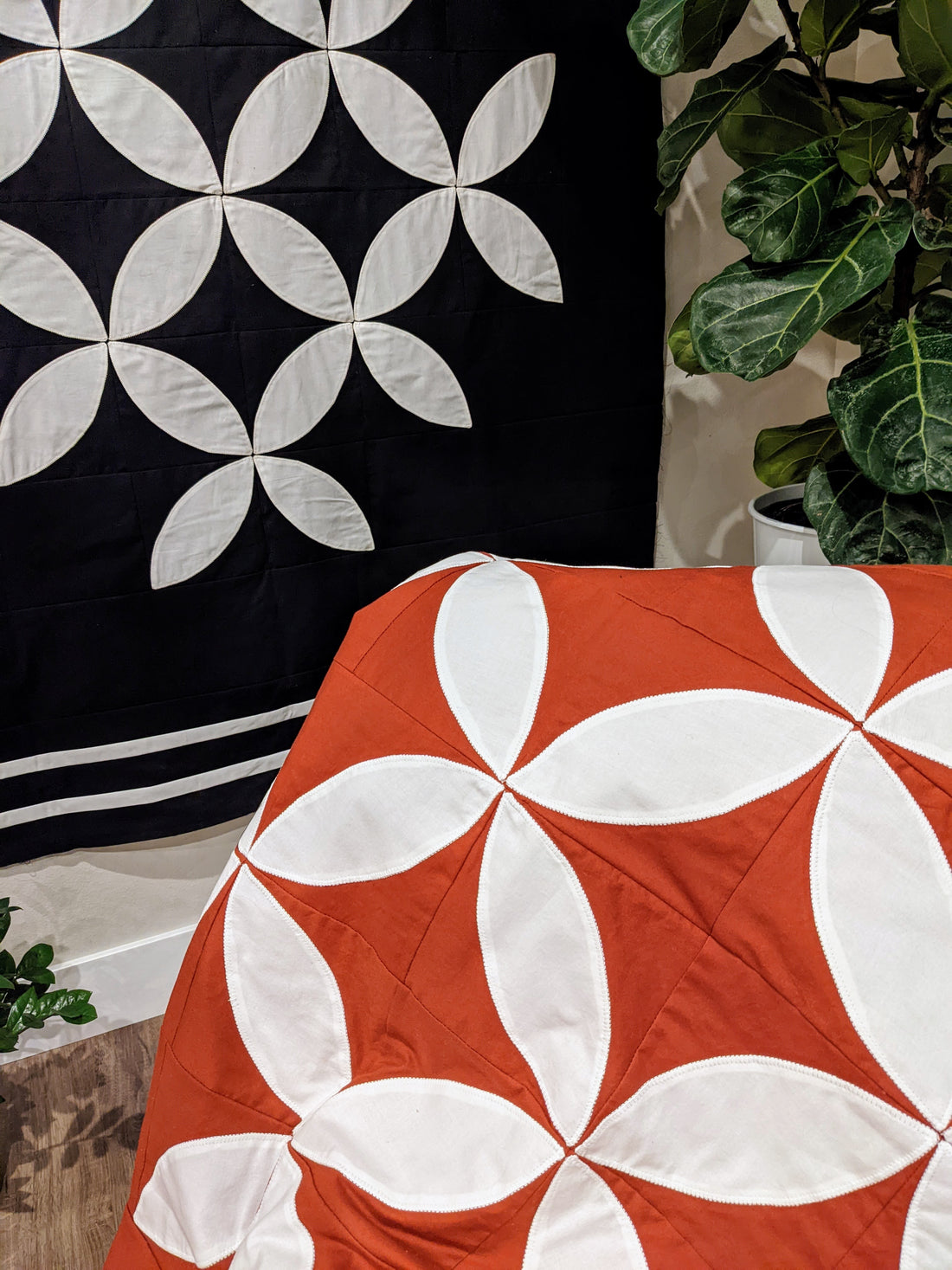 Introducing the Willow Rose Quilt Pattern - An elegant modern appliqué quilt pattern