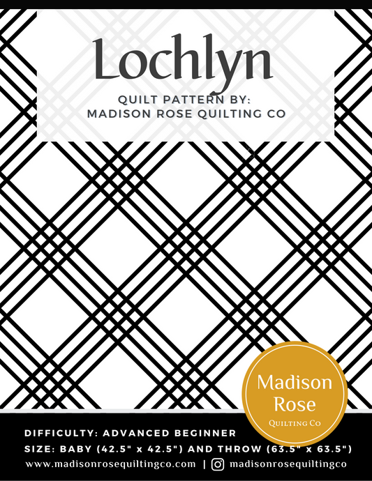 Lochlyn Quilt Pattern - Pack of 3 - M112