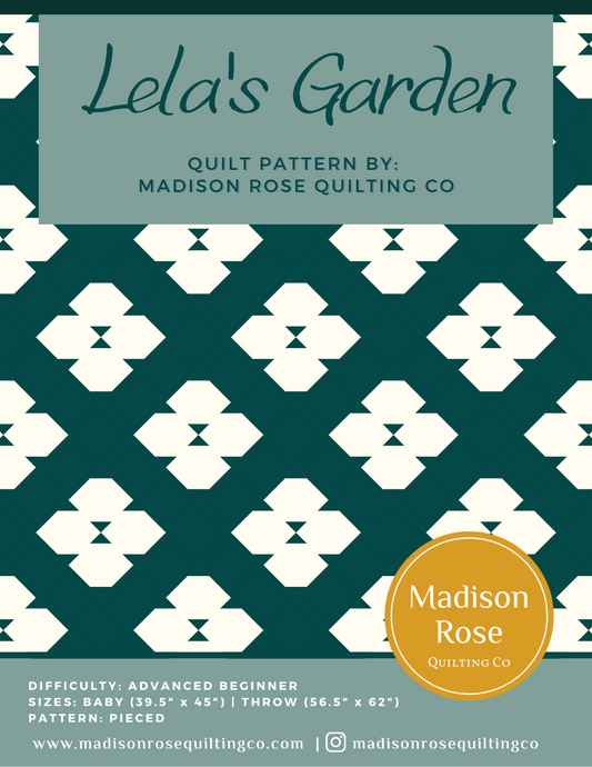 Lela's Garden Quilt Pattern (Digital Download)