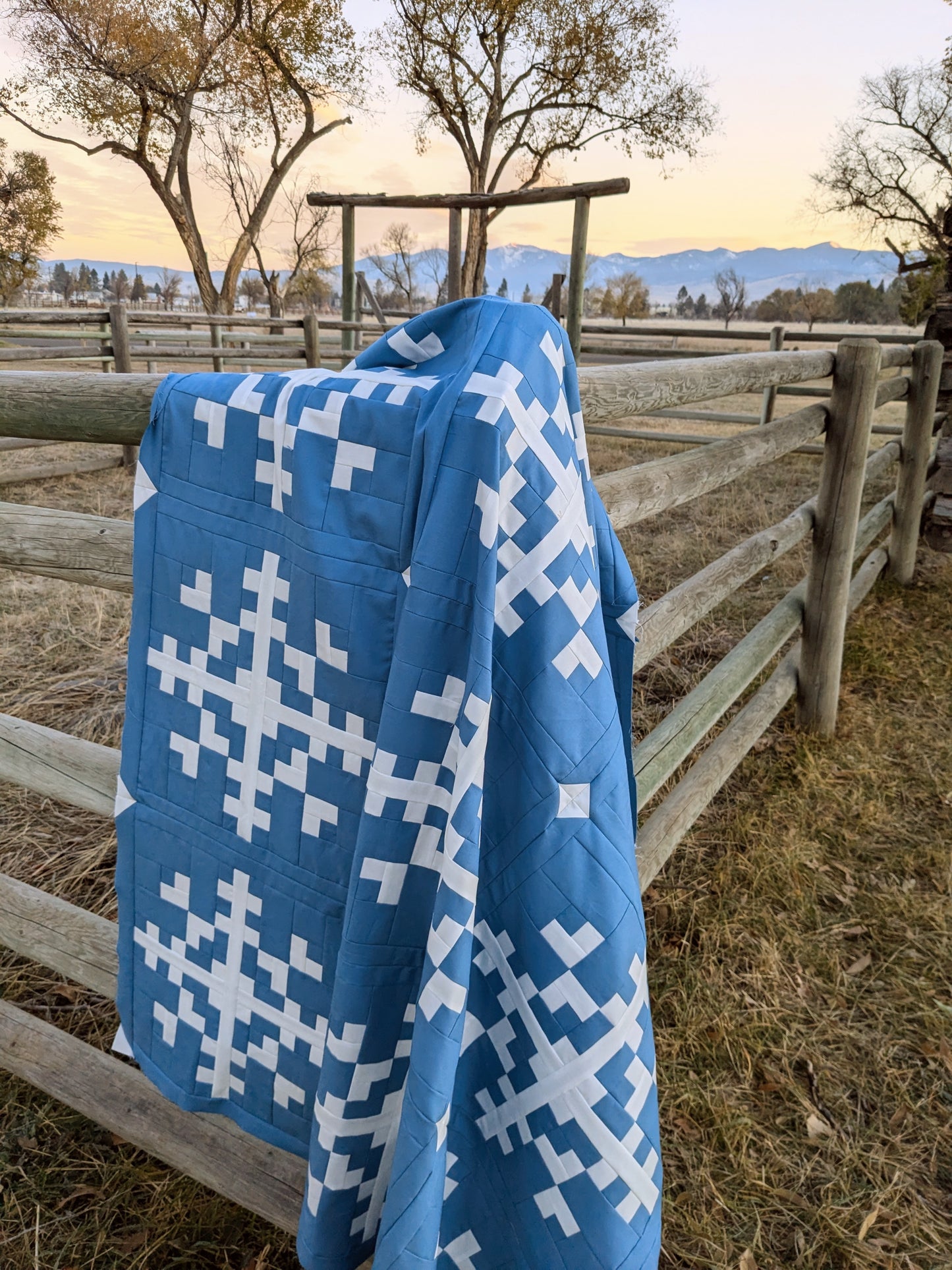 Swirling Snowflakes Quilt Pattern (Digital Download)