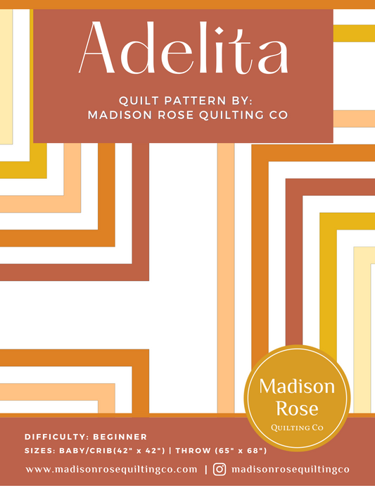 Adelita Quilt Paper Patterns - Pack of 3  - M104