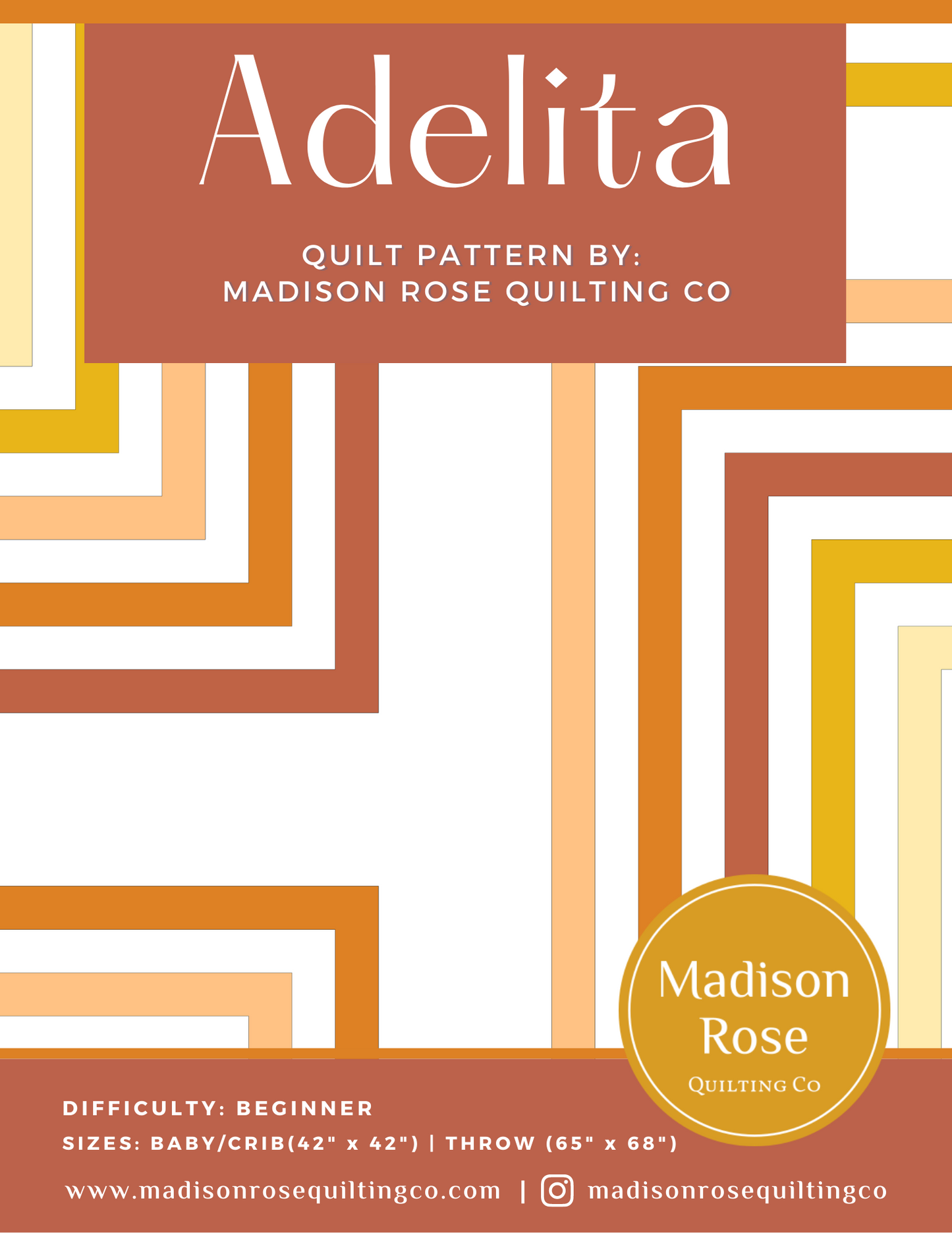 Adelita Quilt Pattern (Digital Download)