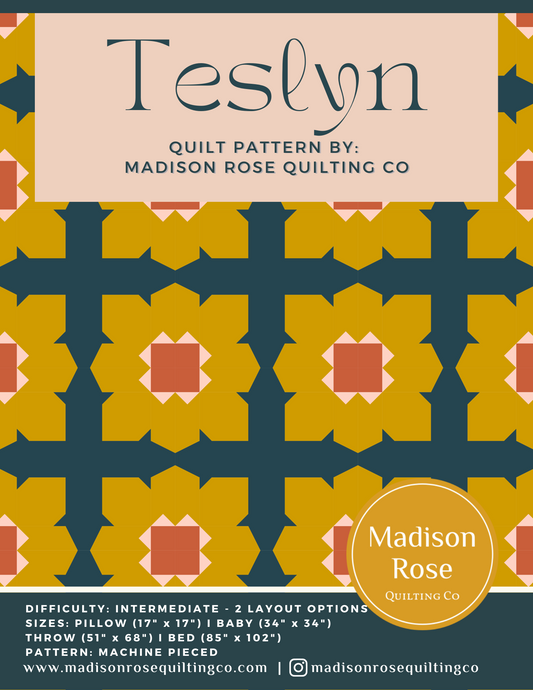 Teslyn Quilt Pattern (Digital Download)